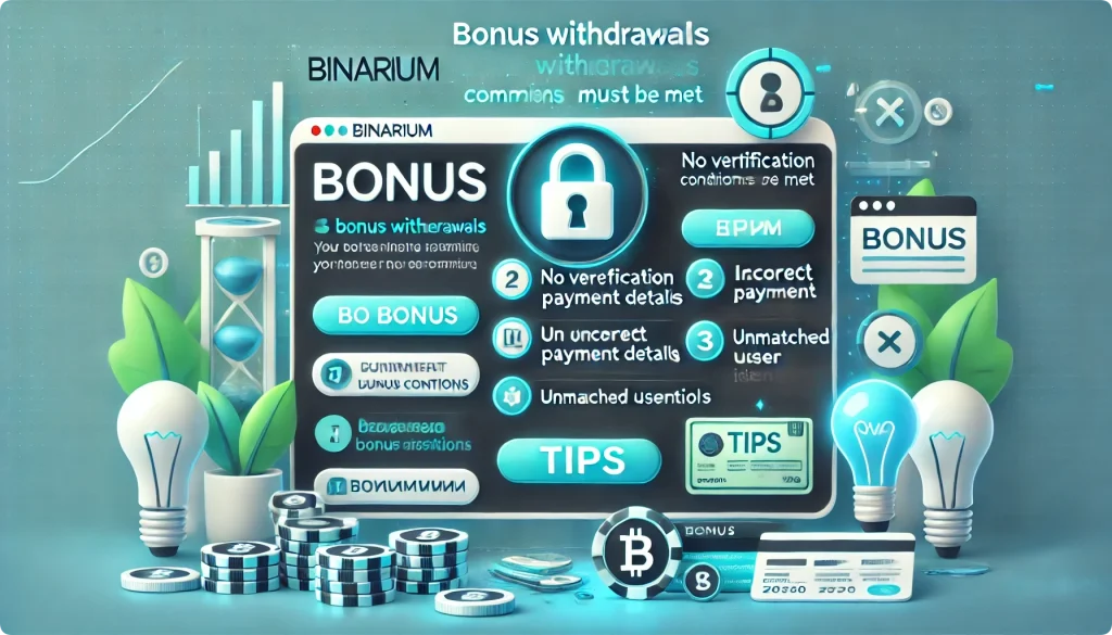 Withdrawal of Binarium bonuses